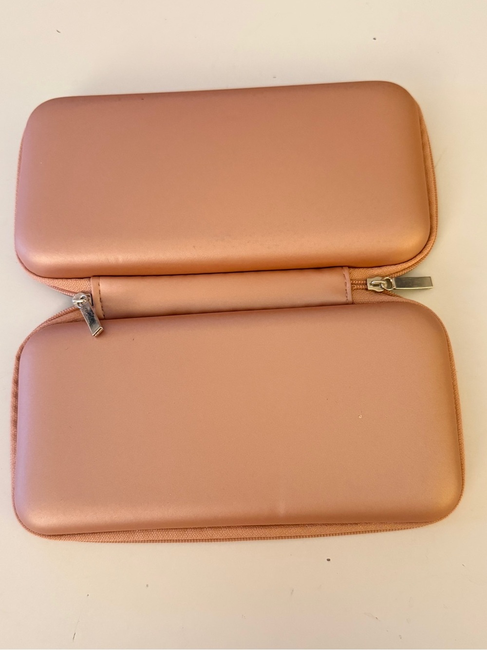Travel Organizer for Electronics - Double Compartments ✈️ Rose Gold Hard Shell